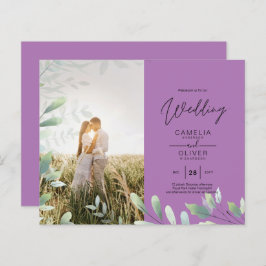 All-in-1 Greenery Blätter Foto Overlay Wedding QR