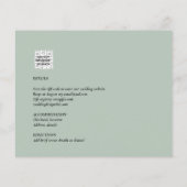 All-in-1 Greenery Blätter Foto Overlay Wedding QR (Rückseite)