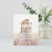 All-in-1 Rosa Ombre Foto Overlay HochzeitQR-Code (Stehend Vorderseite)