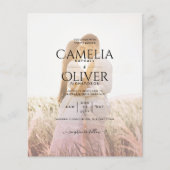 All-in-1 Rosa Ombre Foto Overlay HochzeitQR-Code (Vorderseite)