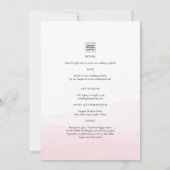 All-in-1 Rosa Ombre Foto Overlay HochzeitQR-Code Einladung (Rückseite)