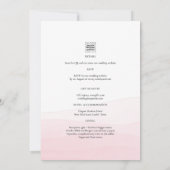 All-in-1 Rosa Ombre Foto Overlay HochzeitQR-Code Einladung (Rückseite)