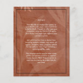 All-in-1 Rustic Terracotta FOTO Overlay Wedding Flyer (Hinten)