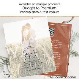 All-in-1 Rustic Terracotta FOTO Overlay Wedding Flyer