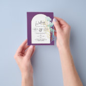 All-in-1 Sea Glass Aqua Green Gold Blätter Hochzei Flyer (Gruppe)