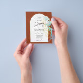 All-in-1 Sea Glass Aqua Green Gold Blätter Hochzei Flyer (Gruppe)