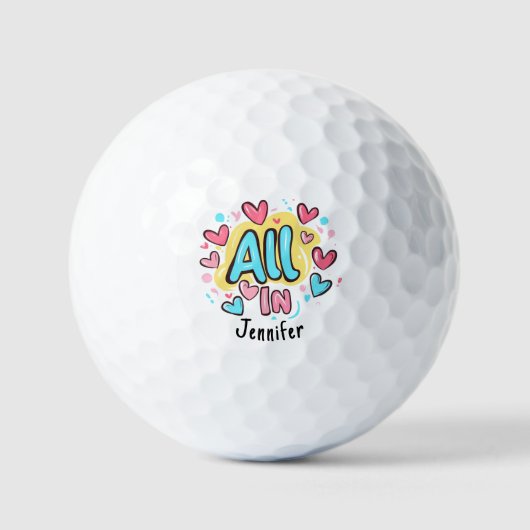 "All in" Graffiti-Stil Golfball (Vorderseite)