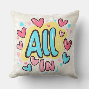 "All in" Graffiti-Stil Kissen