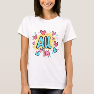 "All in" Graffiti-Stil T-Shirt