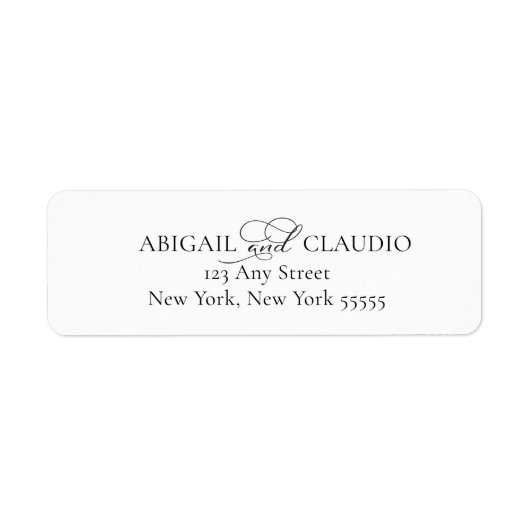 All-In-On Simple Classic Black & White Wedding (Vorne)