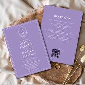 All in Once Wappen Lilac Lila QR Code Wedding Einladung