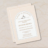 All in One A Baby Is Brewing Coffee Baby Shower Einladung