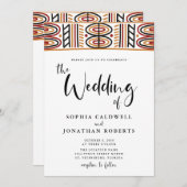 All in One African Motif Calligrafy Wedding Einladung (Vorne/Hinten)