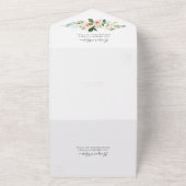 All in One Airy Blush Wedding Einladung mit Foto (Außenbereich)