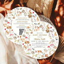 All in One Aquarell Waldtiere Babyparty