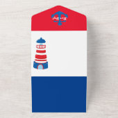 All in One Baby Dusche Boy Nautical Invasion Einladung (Außenbereich)