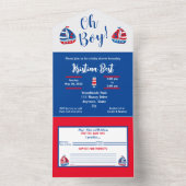 All in One Baby Dusche Boy Nautical Invasion Einladung (Innen Boden)