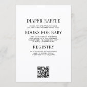 All in One Baby In Bloom Pink Bow Baby Shower Einladung (Rückseite)