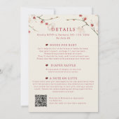 All in one Baby in Bloom QR Code Dusche Einladung (Rückseite)