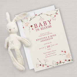 All in one Baby in Bloom QR Code Dusche Einladung