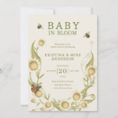 All in one Baby in Bloom QR Code Dusche Einladung (Vorderseite)