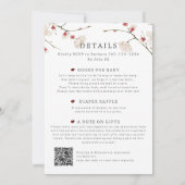 All in one Baby in Bloom QR Code Dusche Einladung (Rückseite)