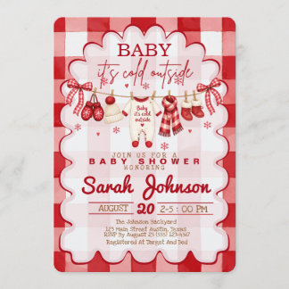 All In One Baby It's Cold Outside Baby Shower Einladung