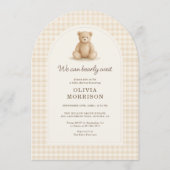 All in One Bearly Wait Baby Shower Einladung (Vorderseite)