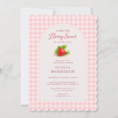 All in One Berry Sweet Strawberry Baby Shower Einladung (Vorderseite)