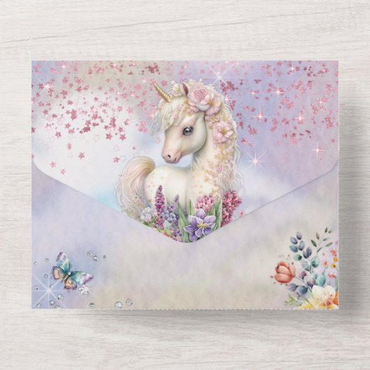 ALL IN ONE Birthday Einladung (Rückseite)