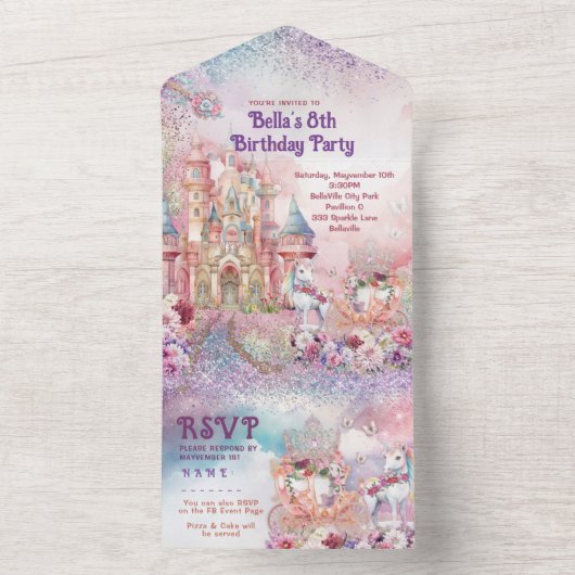 ALL IN ONE Birthday Einladung (Innen Boden)