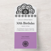 All in one Birthday Invite All In One Einladung (Innen Boden)