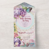 ALL IN ONE Birthday Tee Party Einladung (Innen Boden)