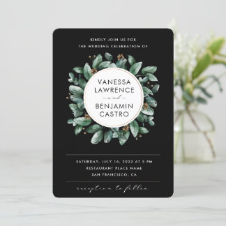 All in one Black Eukalyptus Greenerity UAwg Weddin Einladung