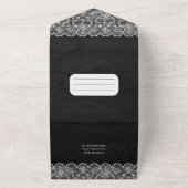 All in one Black Wood Lace Hochzeit mit UAWG Einladung (Außenbereich)