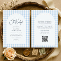 All in One Blau Oh Baby Gingham Baby Shower