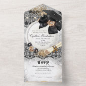 ALL IN ONE Bling Abschluss Einladung (Innen Boden)