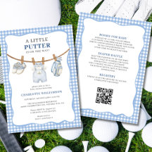 All In One Blue Golf Wäscheleine Baby Shower