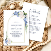 All in one Blue White Floral Arch Hochzeit