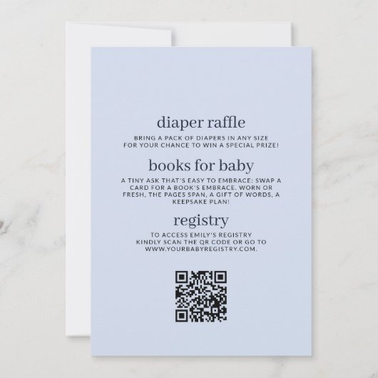 All in One Blueberry Berry Sweet Boy Baby Shooter Einladung (Rückseite)