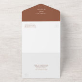 All in one Bohemisch Terracotta Wedite Einladung (Außenbereich)