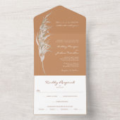 All in one Bohemisch Terracotta Wedite Einladung (Innen Boden)