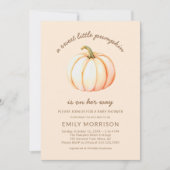 All in One Boho Sweet Little Pumpkin Baby Shower Einladung (Vorderseite)