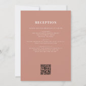 All in One Boho Terracotta QR Code Wedding Einladung (Rückseite)