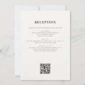 All in One Boho Wildblume QR Code Wedding Einladung (Rückseite)
