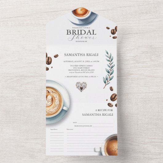 All-in-One-Brautparty lädt Liebe zu brauen All In One Einladung (Innen Boden)