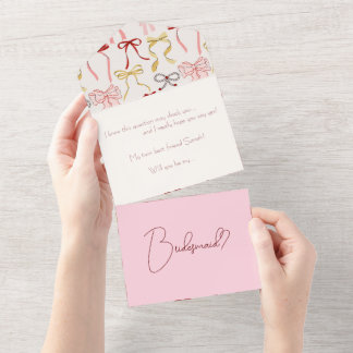 All in One Bridesmaids Card Einladung