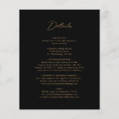 All in One Budget Gold Calligraphy Wedite Einladun (Rückseite)