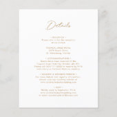 All in One Budget Gold Calligraphy Wedite Einladun (Rückseite)