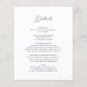 All in one Budget Kalligrafie Hochzeitseinladung (Rückseite)